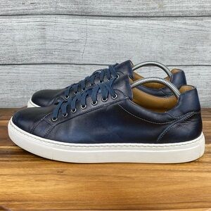 Magnanni Blantin Lo Leather Sneakers Navy Blue Men’s Shoe Size 10.5
